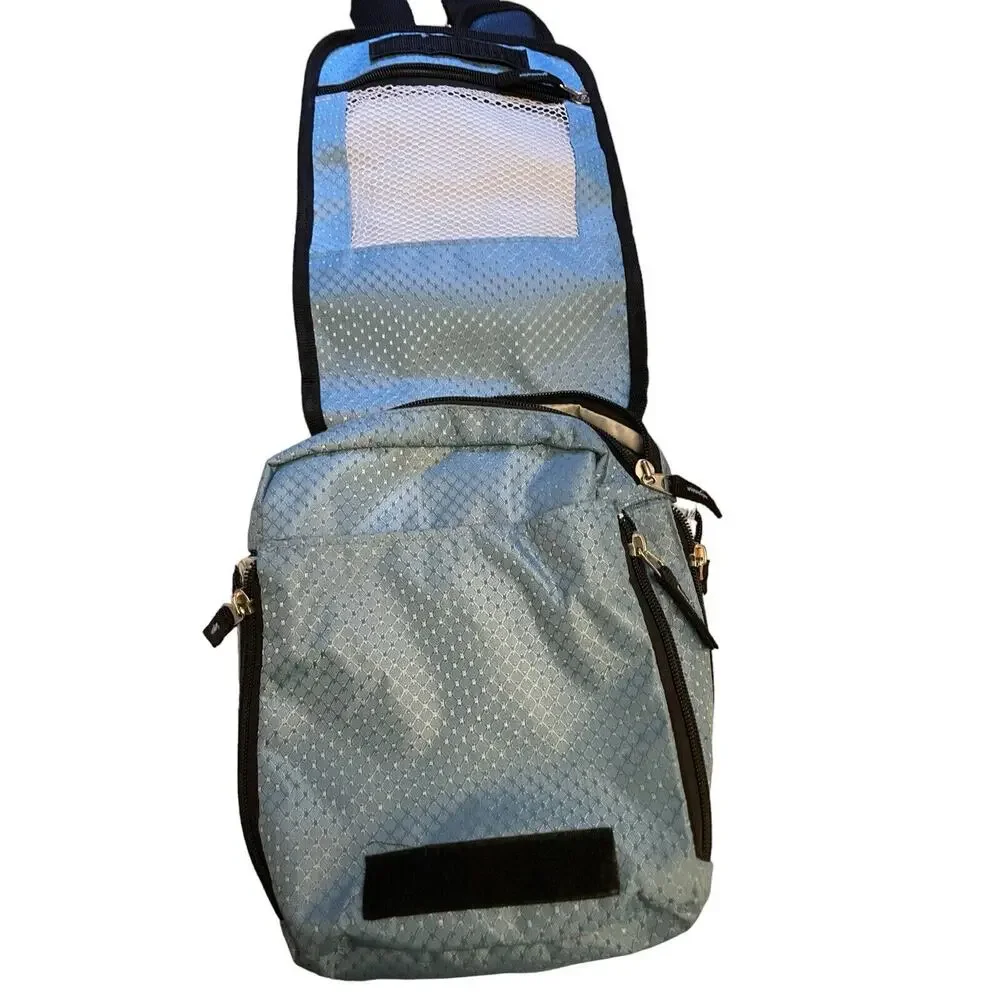 Heys Travelmate V3 Crossbody Utility Bag Unisex Organizer Lined Nylon Light Blue